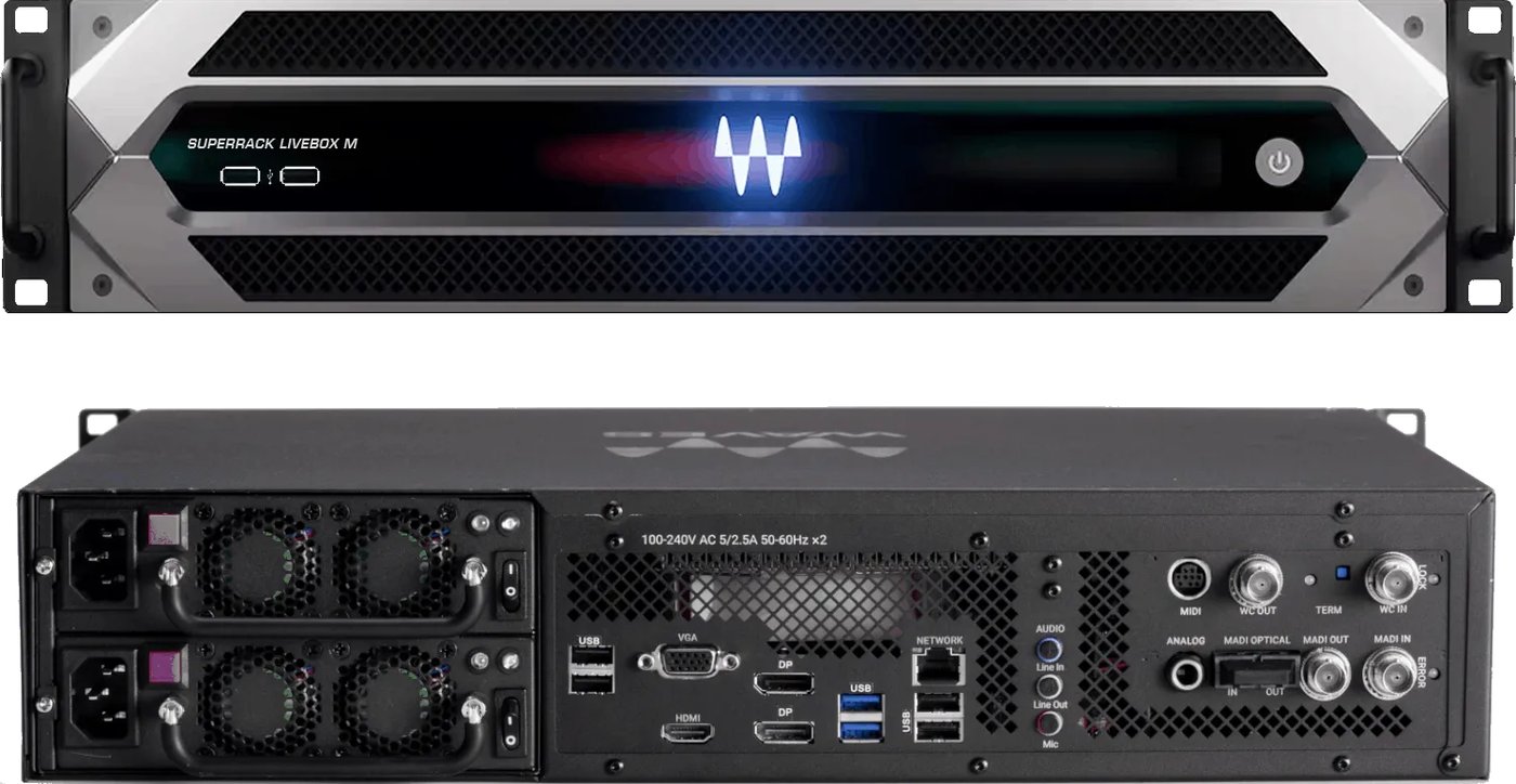 Waves LiveBox MADI front and rear panels